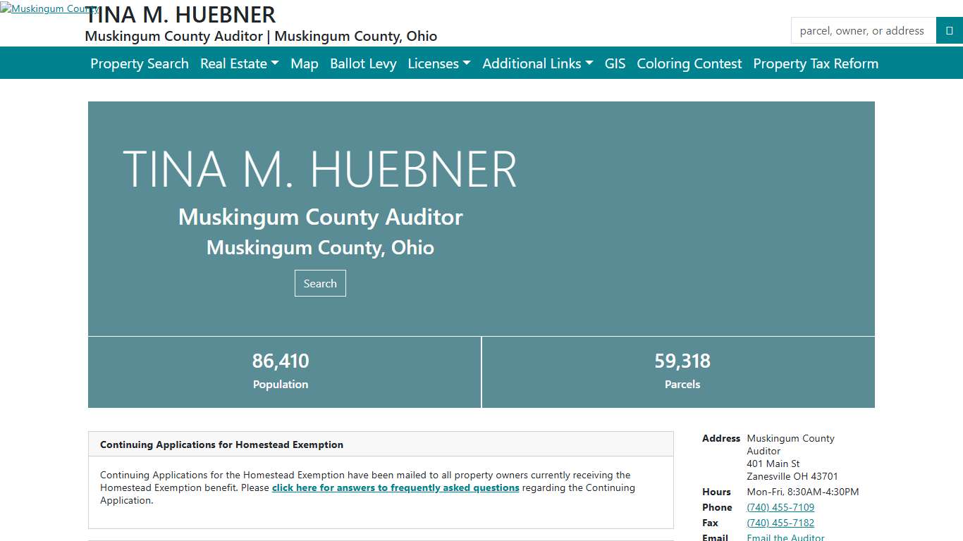 Muskingum County Real Estate Search