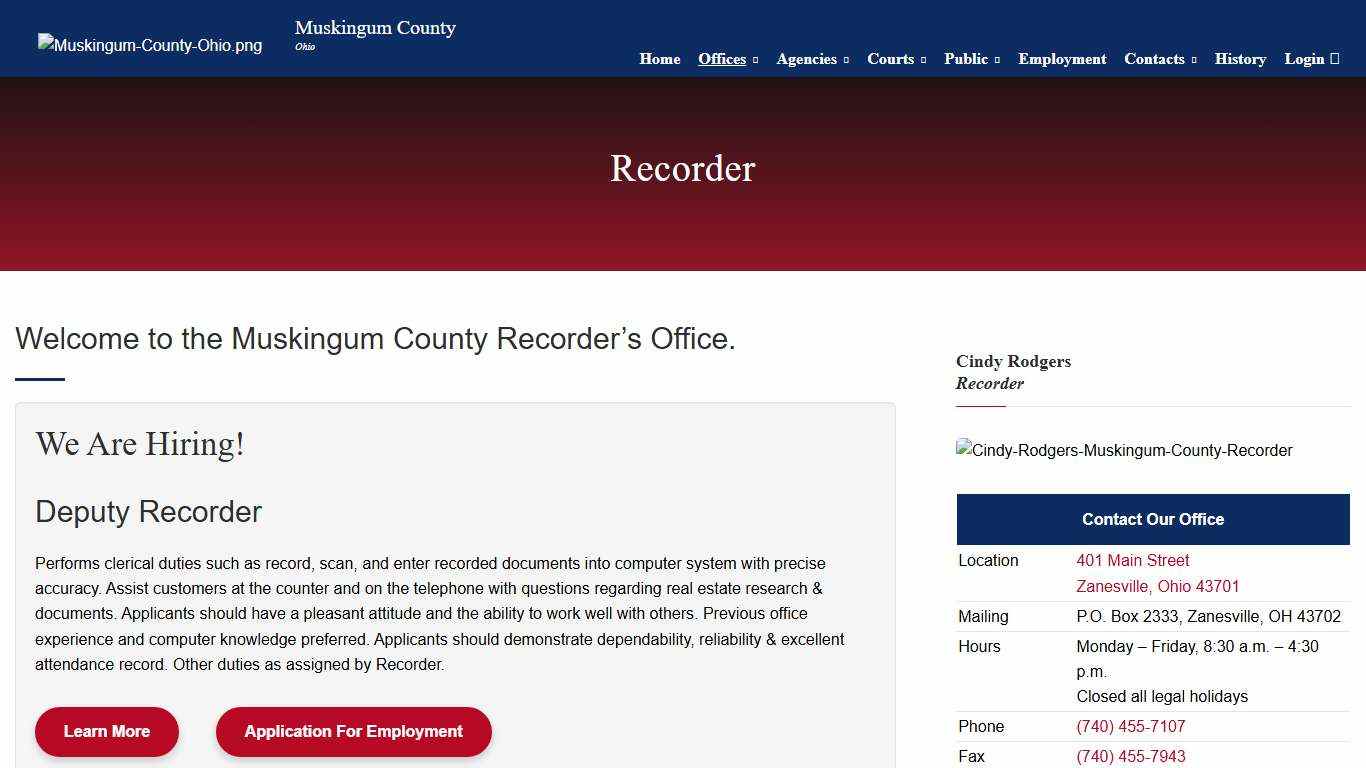 Muskingum County Recorder - Online Records - Documents Filed