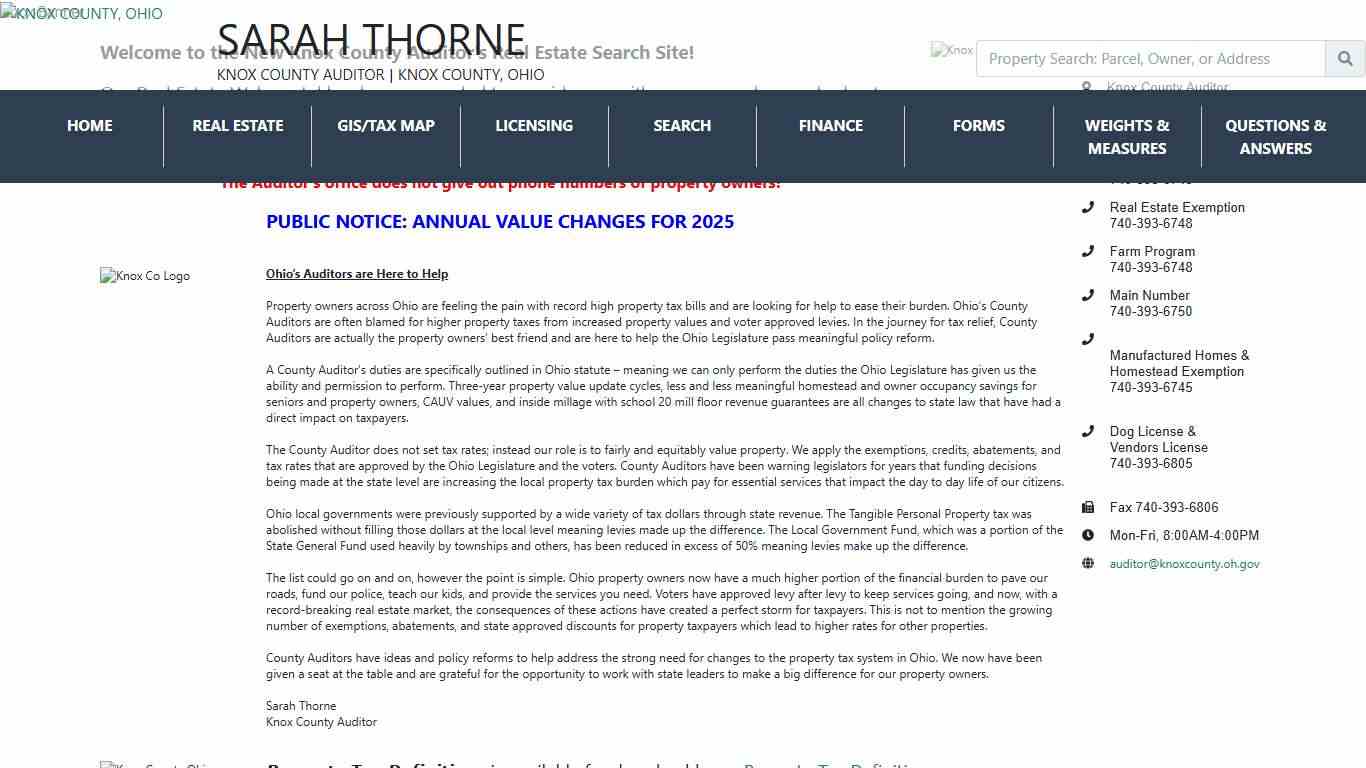 Knox County Auditor - Knox County Auditor's Office