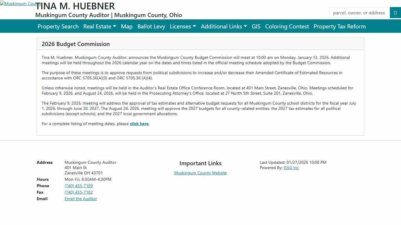 Muskingum County Real Estate Search