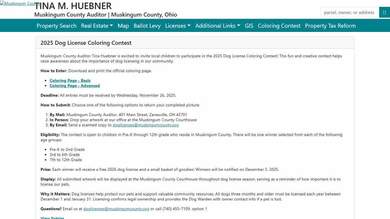 Muskingum County Real Estate Search